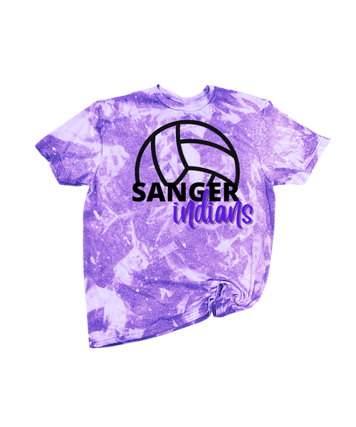 Sanger Volleyball Bleach Tee