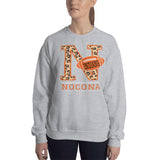 Nocona Distressed Football Crewneck Sweatshirt