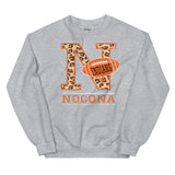 Nocona Distressed Football Crewneck Sweatshirt